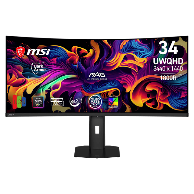 MSI   34" Curved Monitor - QD-OLED, 280Hz, 0.03ms, HDMI, DP